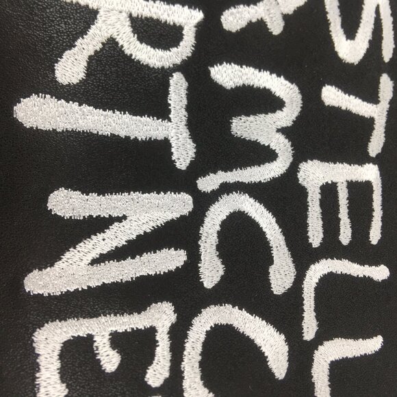 Stella McCartney x Ed Curtis Shared 3 Mini Falabella Embroidered Logo Faux Black - Picture 10 of 12